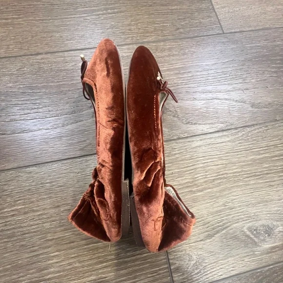 Sam Edelman Girls Felicia Mini Ballet Flats Deep Orchard Velvet Fall/Holiday - Picture 10 of 11